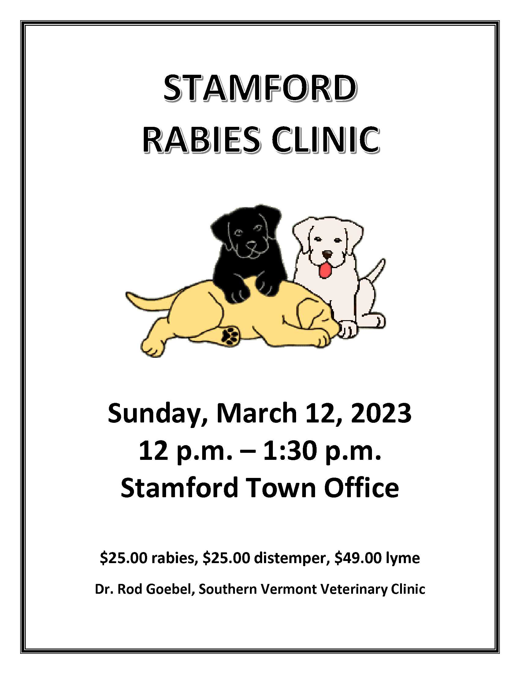 Rabies Clinic 3-12-2023