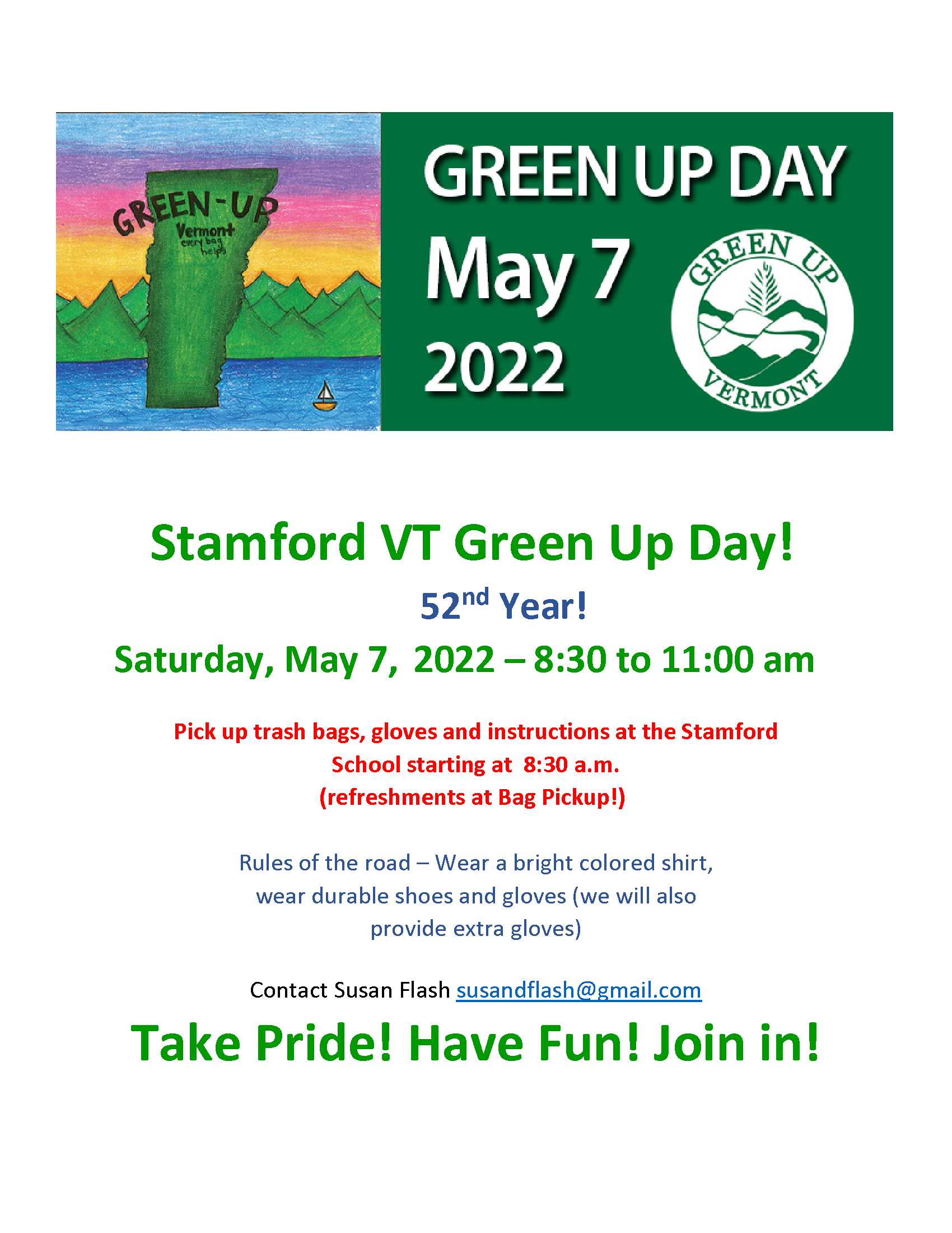 Green Up Day Flyer
